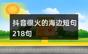 抖音很火的海邊短句218句