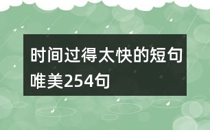 時(shí)間過得太快的短句唯美254句