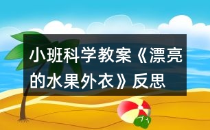 小班科學(xué)教案《漂亮的水果外衣》反思