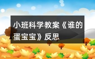 小班科學(xué)教案《誰(shuí)的蛋寶寶》反思