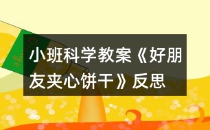 小班科學教案《好朋友夾心餅干》反思