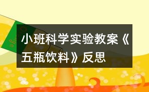 小班科學(xué)實(shí)驗(yàn)教案《五瓶飲料》反思