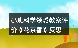 小班科學(xué)領(lǐng)域教案評價《花茶香》反思