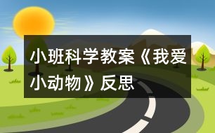 小班科學(xué)教案《我愛小動物》反思