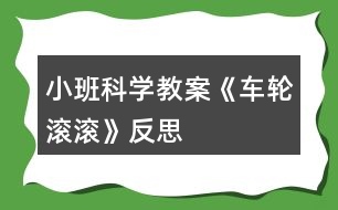 小班科學(xué)教案《車(chē)輪滾滾》反思