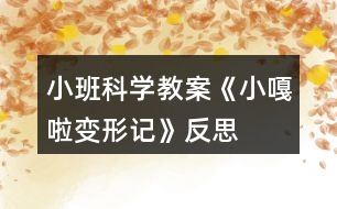 小班科學教案《“小嘎啦”變形記》反思