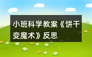 小班科學(xué)教案《餅干變魔術(shù)》反思