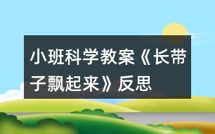 小班科學(xué)教案《長(zhǎng)帶子飄起來(lái)》反思