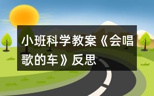 小班科學教案《會唱歌的車》反思