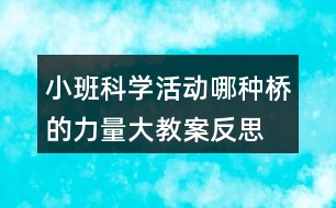 小班科學(xué)活動(dòng)哪種橋的力量大教案反思