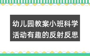 幼兒園教案小班科學活動有趣的反射反思