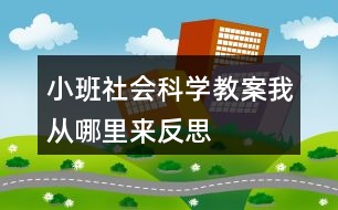 小班社會(huì)科學(xué)教案我從哪里來(lái)反思