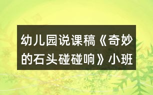 幼兒園說(shuō)課稿《奇妙的石頭碰碰響》小班科學(xué)活動(dòng)反思