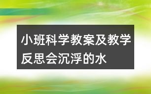 小班科學教案及教學反思——會沉浮的水果