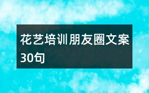 花藝培訓(xùn)朋友圈文案30句