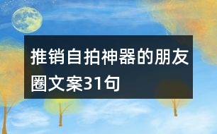 推銷(xiāo)自拍神器的朋友圈文案31句