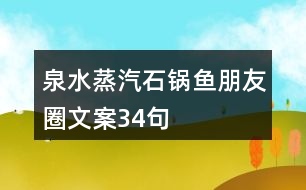 泉水蒸汽石鍋魚朋友圈文案34句