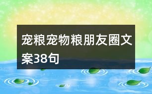 寵糧、寵物糧朋友圈文案38句