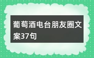 葡萄酒電臺(tái)朋友圈文案37句