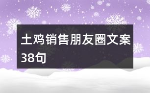 土雞銷售朋友圈文案38句