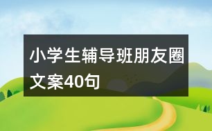 小學生輔導班朋友圈文案40句