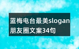 藍(lán)梅電臺(tái)最美slogan朋友圈文案34句