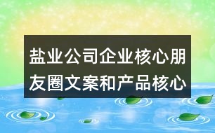 鹽業(yè)公司企業(yè)核心朋友圈文案和產品核心朋友圈文案34句