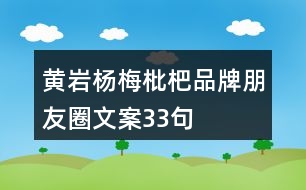 黃巖楊梅、枇杷品牌朋友圈文案33句