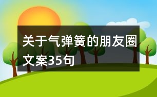 關于氣彈簧的朋友圈文案35句