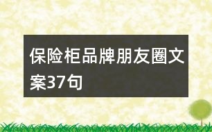 保險(xiǎn)柜品牌朋友圈文案37句