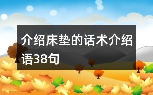 介紹床墊的話術(shù)、介紹語38句