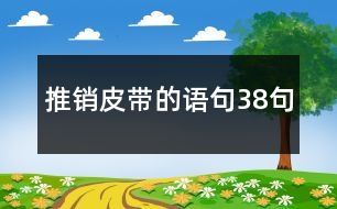 推銷皮帶的語句38句