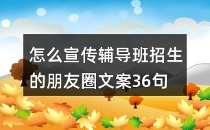 怎么宣傳輔導班招生的朋友圈文案36句