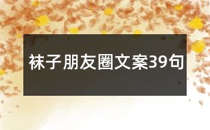 襪子朋友圈文案39句