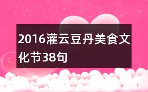 2016灌云豆丹美食文化節(jié)38句