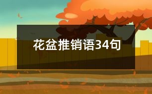 花盆推銷語34句