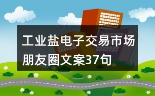 工業(yè)鹽電子交易市場朋友圈文案37句