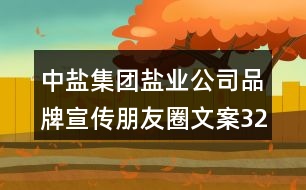 中鹽集團(tuán)鹽業(yè)公司品牌宣傳朋友圈文案32句