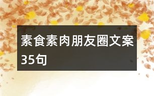 素食素肉朋友圈文案35句