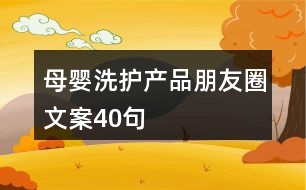 母嬰洗護產(chǎn)品朋友圈文案40句