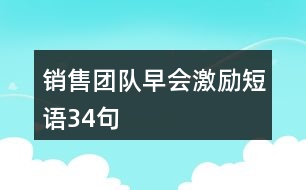 銷售團隊早會激勵短語34句