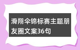 滑翔傘錦標(biāo)賽主題朋友圈文案36句