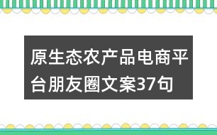 原生態(tài)農(nóng)產(chǎn)品電商平臺(tái)朋友圈文案37句