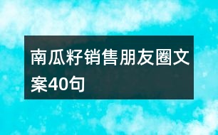 南瓜籽銷(xiāo)售朋友圈文案40句