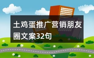 土雞蛋推廣營(yíng)銷朋友圈文案32句