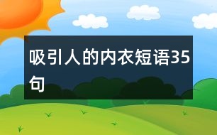 吸引人的內(nèi)衣短語35句