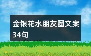 金銀花水朋友圈文案34句