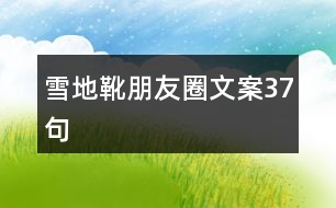 雪地靴朋友圈文案37句