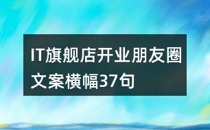 IT旗艦店開(kāi)業(yè)朋友圈文案橫幅37句