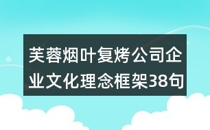 芙蓉?zé)熑~復(fù)烤公司企業(yè)文化理念框架38句